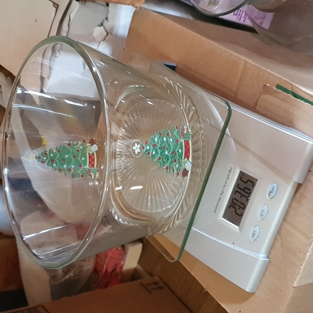 MCM Vintage Christmas glass bowl